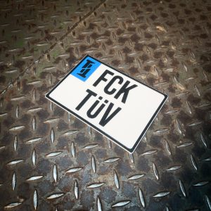 Show Kennzeichen FCK TÜV groß